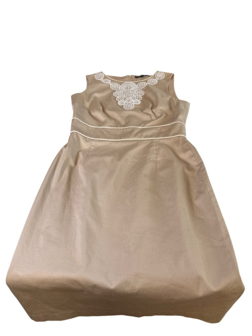 Isabella DeMarco by Tahari Levine Sleeveless Sheath Dress~Size 4~Tan L13 18 - Picture 9 of 15